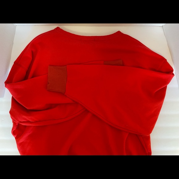 Hudson Gray DressUp Oversized Ladies Long Sleeve Knit Pullover Size Large Red - Picture 8 of 13